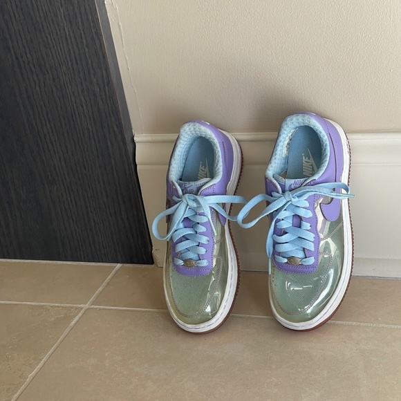 Nike Air Force 1 Low AF-1 '82 Vintage RARE  Purple and Light Blue Shoe Size 6 - Picture 7 of 14